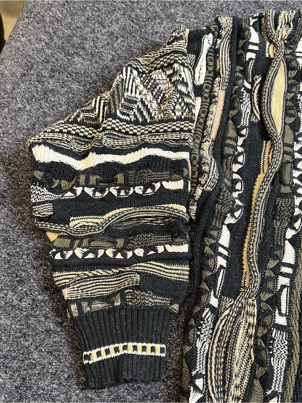 Croft & Barrow Coogi Inspired Sweater XXL Vintage Textured Cosby Knit - Picture 4 of 7